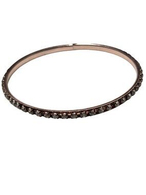 Elegant Rose Gold Tone Rhinestone Bangle Bracelet Retro Classic Fashion Jewelry